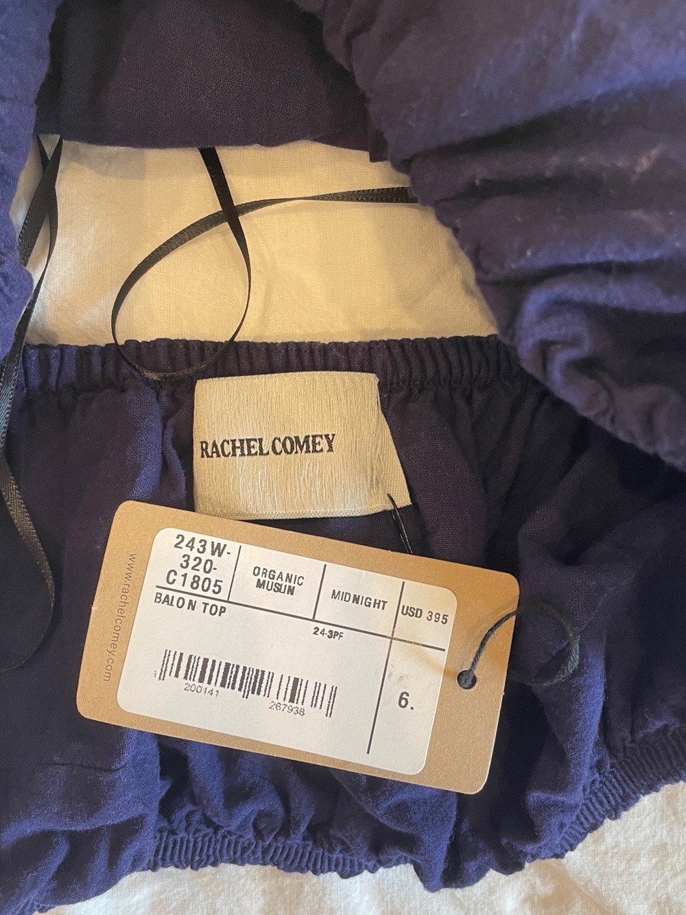 Rachel Comey Balon Halter Top in Midnight Sz 6 - Picture 4 of 4